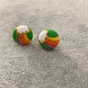 Button earrings